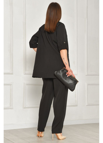 Костюм жіночий однотонний чорного кольору Let's Shop (348781830)