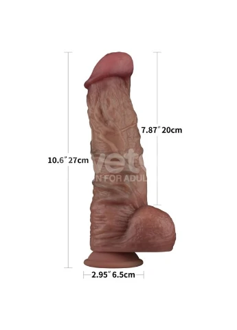 Фалоімітатор на присосці Dual Layered Silicone Cock XXL 10.5 Lovetoy (388148571)