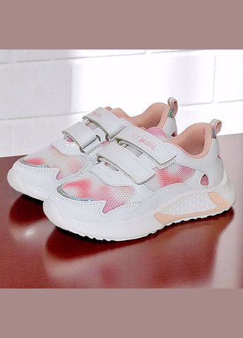 Белые демисезонные ортопедические кроссовки для девочки на липучках weestep вистеп Waldi