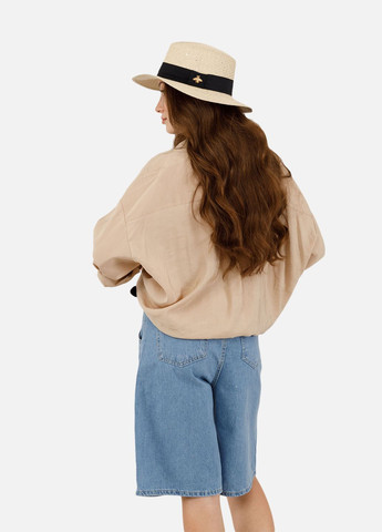 Жіноча сорочка з довгим рукавом колір бежевий ЦБ-00250968 Mergazzer (297136126)