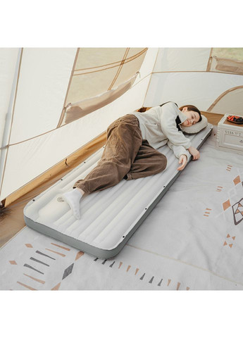 Матрац туристичний надувний одномісний CNK2450WS035, 198х68х9.5 см, білий із вбудованою помпою для надування Naturehike (353503764)