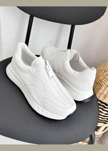 Жіночі білі шкіряні кросівки зі змійкою, спортивні та повсякденні Yimeili Кросівки білі демісезони (346146181)