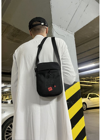 Мужская сумка чёрная через плечо - практичная и прочная модель No Brand (365592488)