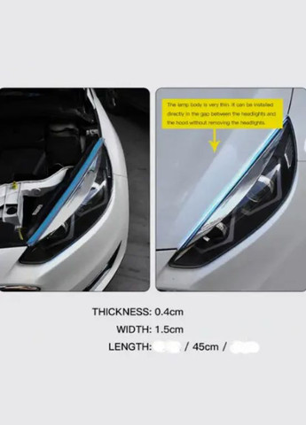 Гибкие дневные ходовые огни с поворотом 45см. ДХО! No Brand (296285584)