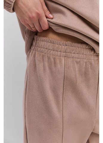 Жіночий спортивний костюм з вельвету на флісі шоколадний Arjen (370602273)