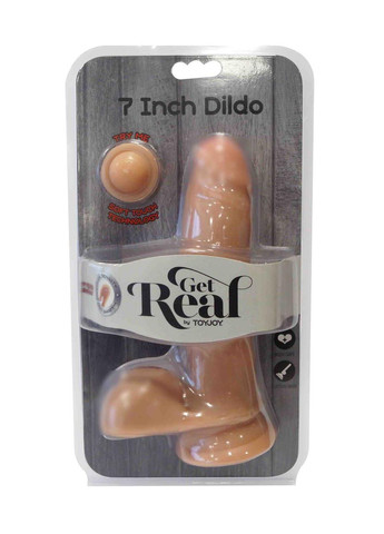 Реалистичный фаллоимитатор Get Real Dual Density Dildo 7" with balls (Нидерланды) INTERSHOP Toy Joy (341303768)