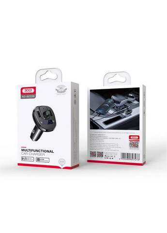 АЗП BCC05 FM-модулятор 2USB / 3A / LCD / Bluetooth / Fast charging / Flash drive / TF card black XO (333827843)
