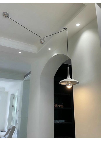 Люстра підвісна на 1 лампочку 27166 Хром 40-150х30х30 см. Sunnysky (324395767)