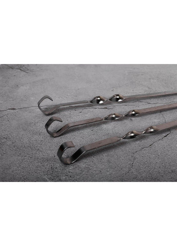 Набір шампурів 6 шт. 450*10*1,5 мм Premium Wood&Steel (295447288)