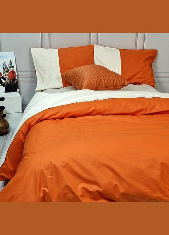Постельное белье PREMIERE Оранжевое/Пломбирное мороженое Ранфорс Евро MERISET (306740082)