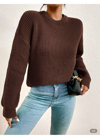 Коричневий демісезонний жіночий светр джемпер No Brand