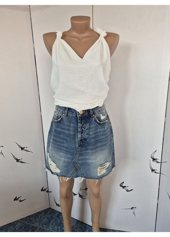 Топ майка жіноча без рукавів з вузликами на бретельках No Brand — 362189106