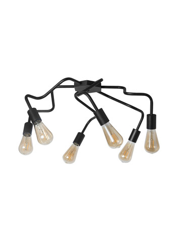 Люстра лофт Laminari стельова на шість ламп NL 17503-6 BK MSK Electric (325882586)