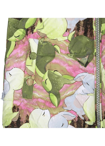 Зеленая термокуртка melinda 1, р.86, зеленый с розовым () Huppa 18220030-03447-086