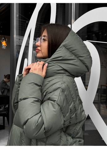 Оливкова зимня жіноча зимова куртка SK
