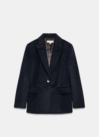 Темно-синий женский жакет Zara полосатый - демисезонный