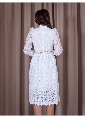 Белое коктейльное платье колокол, а-силуэт ODDI однотонное