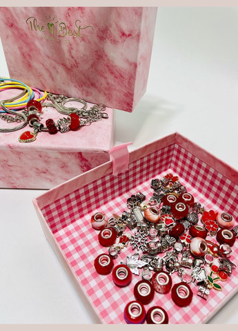 Набор украшений DLS 1105 (100) 6 основ браслетов, шармы, ящик, в коробке No Brand (316472419)