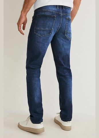 Синие демисезонные джинсы slim C&A