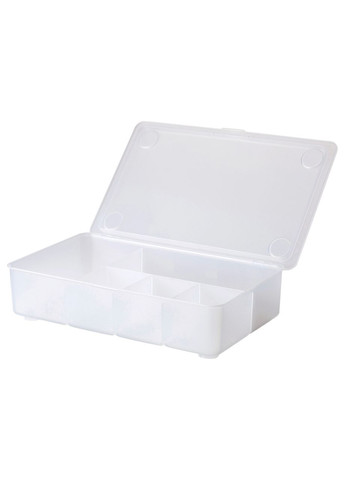 Коробка с крышкой прозрачная 3421 см IKEA (276070272)