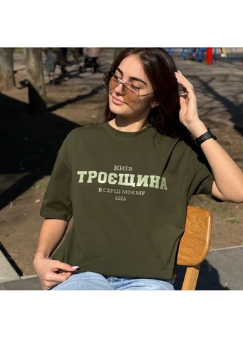 Футболка женская c принтом Троещина Малюнки - (377547276)