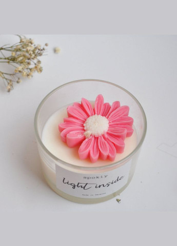 Ароматическая свеча ручной роботы из соевого воска "Ромашка" SP2415, 130 г Spokiy (322948833)