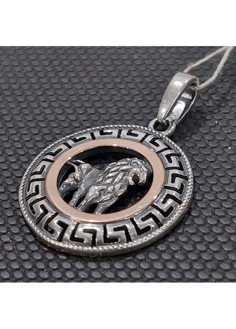 Срібний кулон знак зодіаку Лев з золотою накладкою No Brand (355921969)