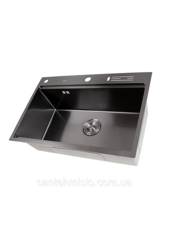 Комплект черной мойки на кухню и смеситель из нержавеющей стали NB-7048 Nett (336939145)