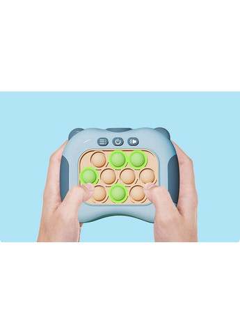 Электронная приставка консоль Quick Push Game приставка игры Pop It Антистресс-да игрушка (Цвет: Blue No Brand (365721837)