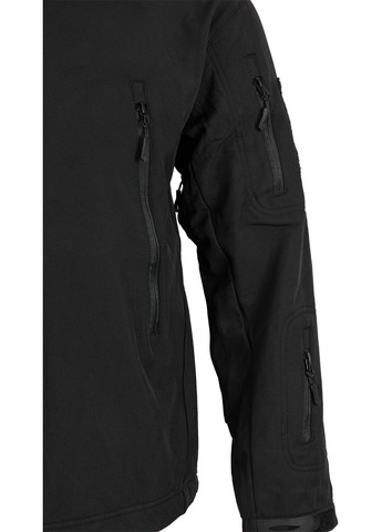 Чорна демісезонна тактична куртка softshell shark skin silver knight Vik-Tailor