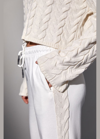 Костюм-двійка з в'язаною кофтою в косички та трикотажними штанами Liton (296909015)