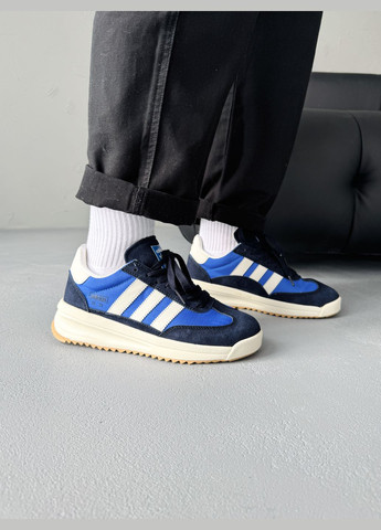 Синие демисезонные кроссовки мужские adidas sl 72 rtn black blue white | адидас сл 72 ртн синие No Brand