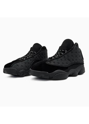 Черные летние кроссовки nike air jordan 13 retro black cat найк аир джордан No Brand