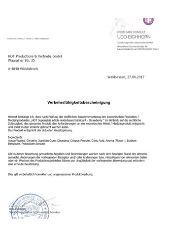 Съедобный лубрикант на водной основе Superglide Соблазнительная Клубничка, 75 мл Hot (331168321)