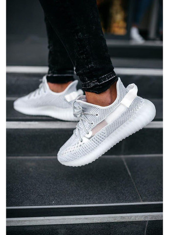 КРОСІВКИ ЖІНОЧІ ADIDAS YEEZY BOOST 350 V2 STATIC FULL REFLECTIVE АДІДАС ІЗІ БУСТ No Brand сірі демісезони (367167994)