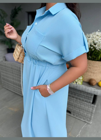 Голубое нежное, легкое, романтическое платье. Україна однотонное