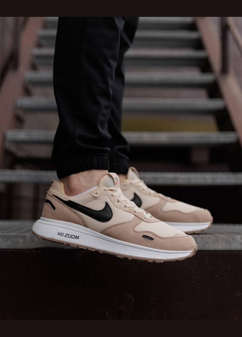 Бежеві Осінні кросівки чоловічі nike nd No Brand Zoom Beige Black White