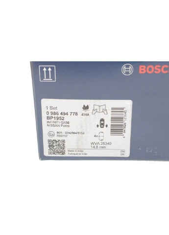 Колодки тормозные (задние) Nissan Patrol/Infiniti QX56 10 0 986 494 778 (opt-om) Bosch (361636831)