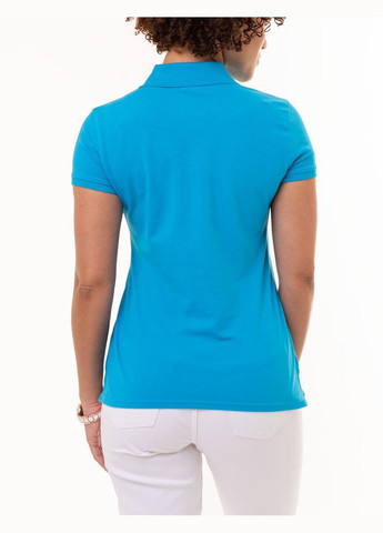 Женская футболка SOLID PIQUE POLO XS голубая U.S. Polo Assn. (336432895)