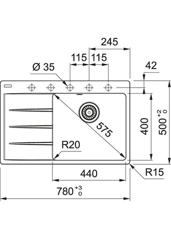 Кухонна мийка Centro CNG 611-78 TL 114.0630.479 FRANKE (314930899)