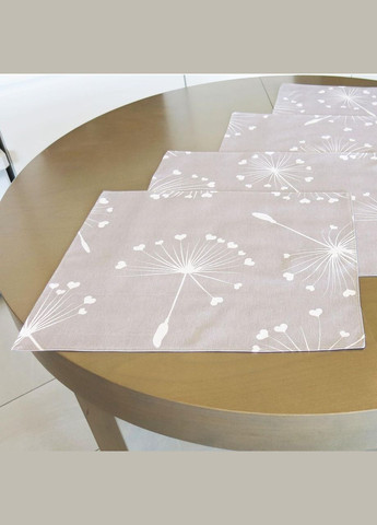 Сервірувальна серветка під тарілку прямокутна, серветка підтарільник (набір з 2 серветок) "Кульбабки" Maystat (305390613)