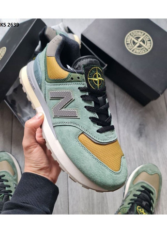 КРОССОВКИ ЖЕНСКИЕ NEW BALANCE 574 X STONE ISLAND LEGACY LIGHT GREEN НЬЮ БЕЛАНС 574 No Brand серые демисезоны (367168839)