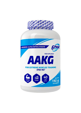 Амінокислота AAKG, 120 таблеток 6PAK Nutrition (293340633)