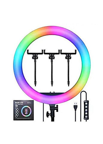 Кольцевая LED лампа 38 см RGB цветная + штатив 2м. Ring Light (368785820)