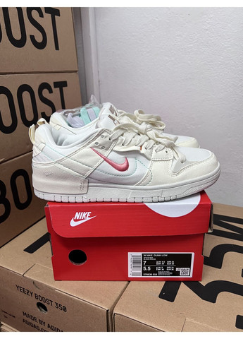 КРОССОВКИ ЖЕНСКИЕ NIKE SB DUNK LOW DISRUPT CREAM WHITE RED НАЙК СБ ДАНК No Brand белые демисезоны (367172099)
