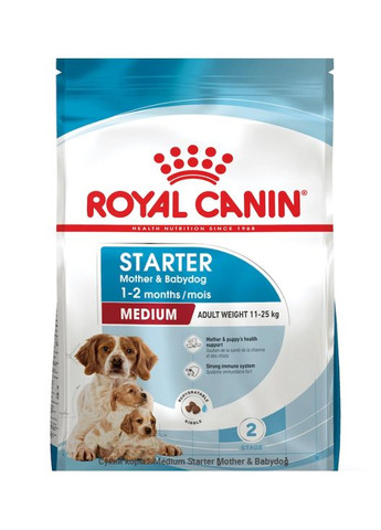 Сухий повнораційний корм Medium Starter для собак у період вагітності та цуценят середніх порід до 2 місяців 1 кг 3 Royal Canin (266274060)