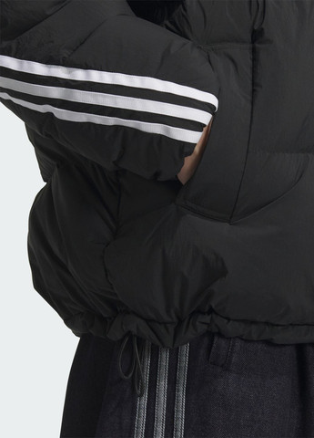 Чорна демісезонна куртка 3-stripes adidas