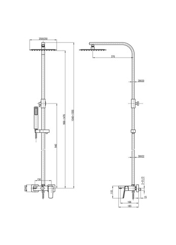 Душова система LEXI TL 21102-H57-BL Topaz (335040865)