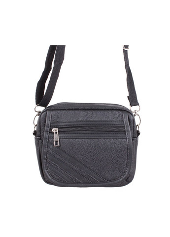 Мужская сумка из кожзама 301412 черная No Brand (370848514)