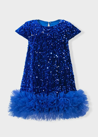 Синее детское платье магия с молниями синее Крихітка Jam (316658808)